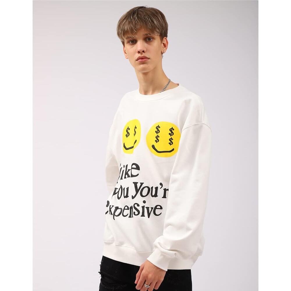 Preppy Streetwear “I Like You, You’re Expensive” Heavyweight Graphic Crewneck